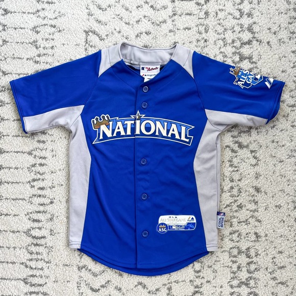MLB 2012 ALL STAR GAME NATIONAL LEAGUE BLANK COOL BASE AUTHENTIC JERSEY YS - Picture 1 of 6